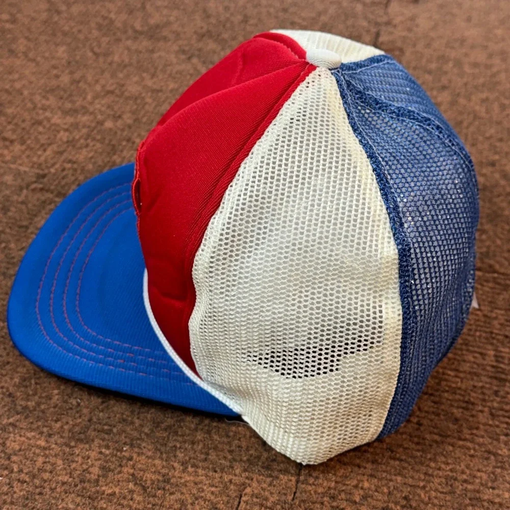 Vintage Disney Mickey Mouse Trucker Hat Red White Blue Snapback Mesh Cap Taiwan
